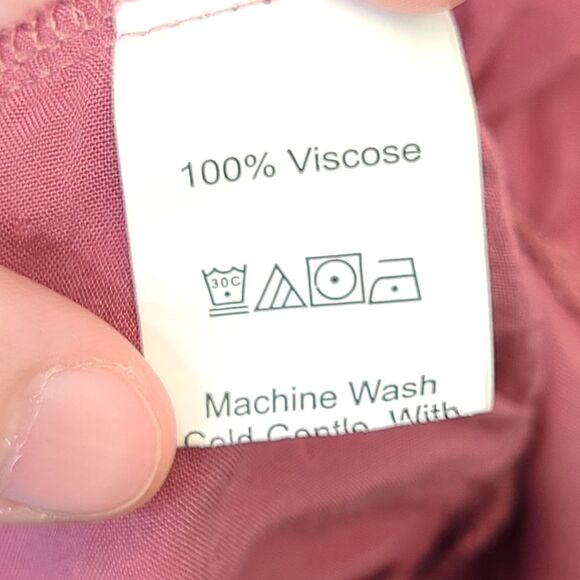 SHEIN Dot Frill Trim Cami Mauve Lined Mini Dress S (4) - Picture 12 of 13